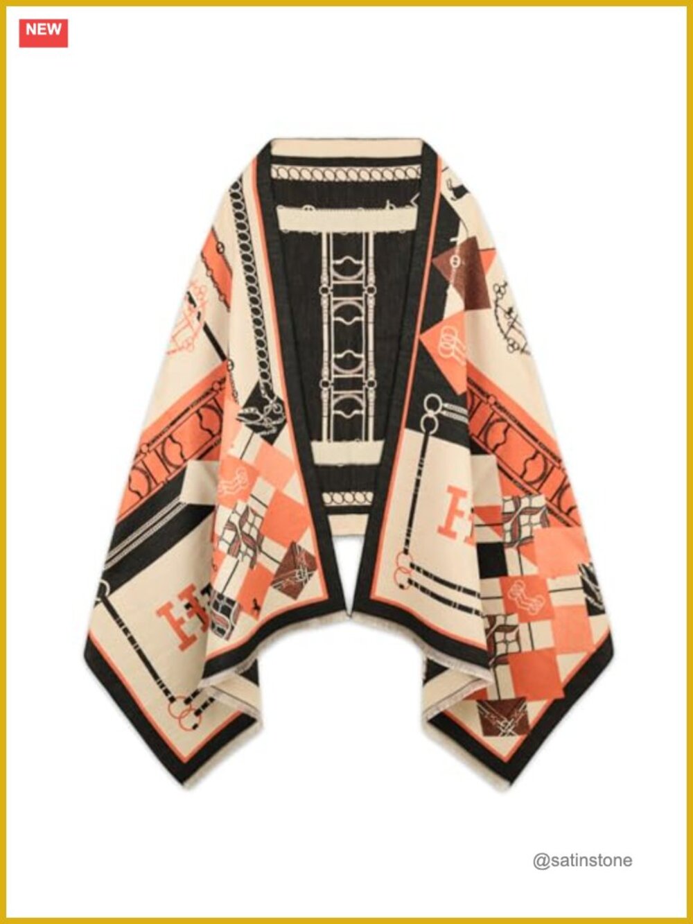 Pashmina Shawl Wrap for Women Cashmere Feel Double-Sided Cape